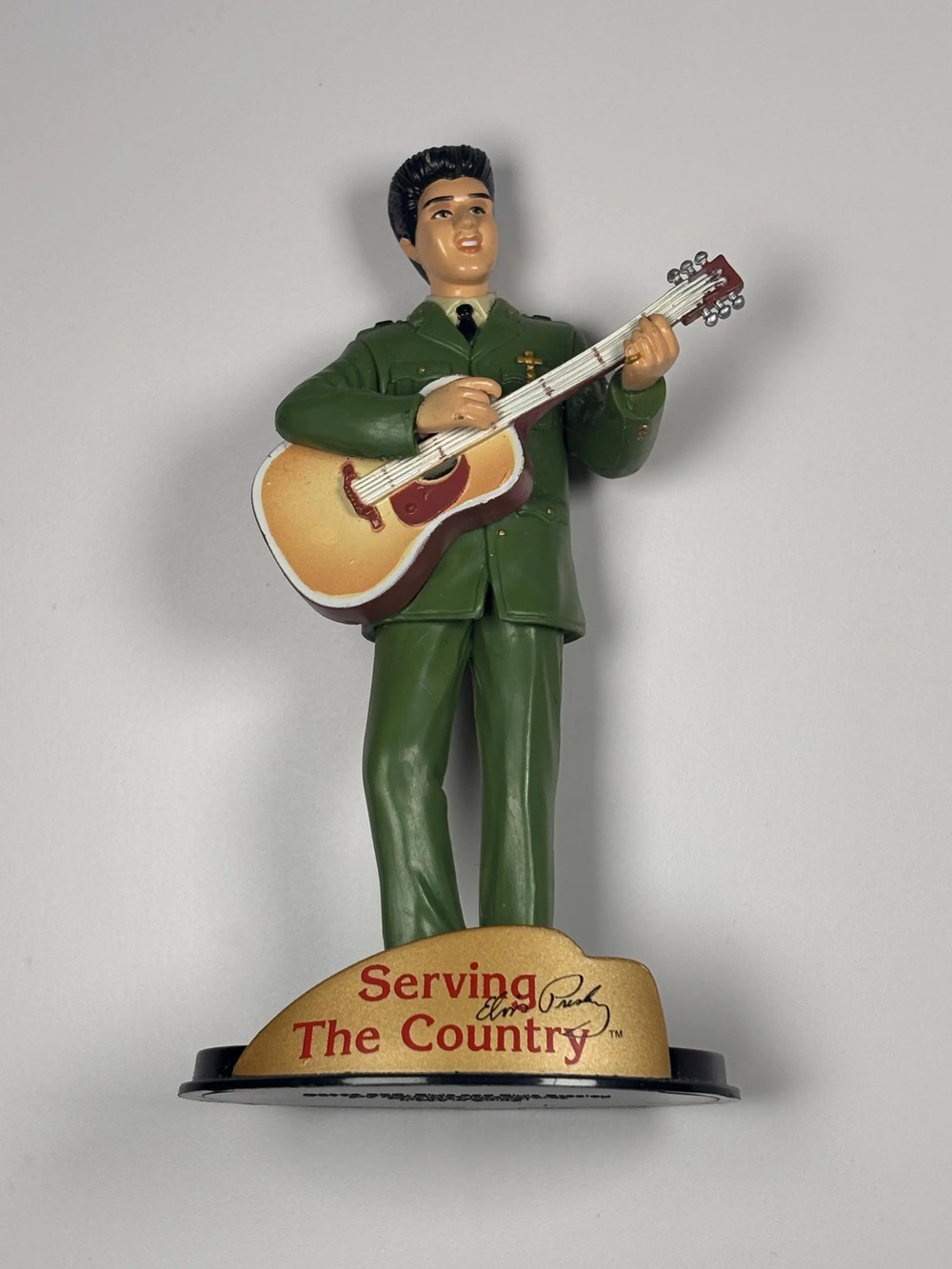 Vintage 2003 Trevco Elvis Presley Serving the Country Christmas Tree Ornament